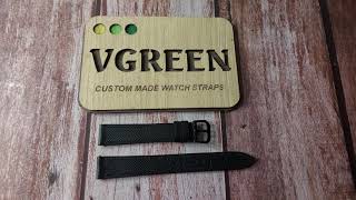 Black Swift Leather Strap For Nordgreen Philosopher 36mm Watch