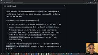 60 - Java Serialization Proxy Pattern - Code Demo 1