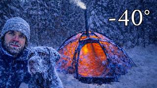 -40° Winter Camping | Coldest Night of My Life (Brutal Cold Survival)