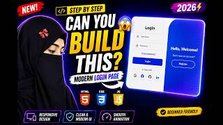 🔥 No Way Beginners Can Build This Modern Login Page! 😱 | HTML CSS JavaScript Tutorial