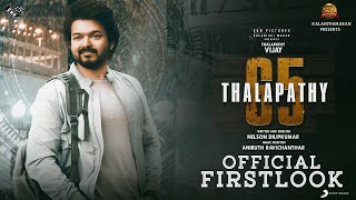 Thalapathy 65 First Look Poster Release – Vijay Mass Stylish Agent Getup | Pooja Hedge | Nelson