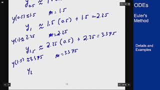 Differential Equations - Euler's Method - Example 1