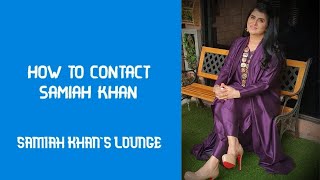 How to Contact with Samiah Khan | Yeh Hafta Kaisa Rahay Ga | Samiah Khan's Lounge