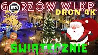 Gorzów Wielkopolski. Świątecznie, 07.12.2024, DRON, Bulwar, Dominata.