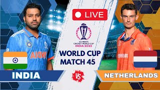 India vs Netherlands World Cup Match Score | Live Cricket Match Today #livescore #indvsned 2nd Inn