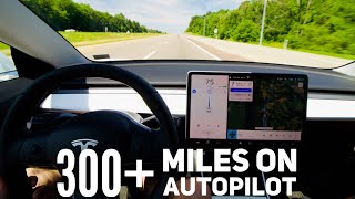 Tesla Full Self Driving: Over 300 Miles using Navigate on Autopilot
