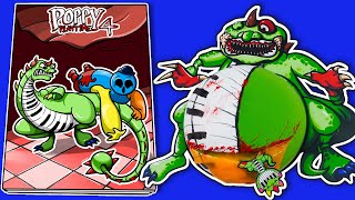 Making POPPY PLAYTIME 4 Game Book 📚  (➕  Pianosaurus Monster Pregnant Squishy Surgery) DIY 소닉 테이프