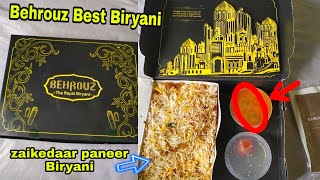 Behrouz Best Zaikedaar Paneer Biryani Review || Paisa wasool Biryani ||