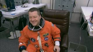 STS-130 Endeavour: Suitup and Walkout [HD]