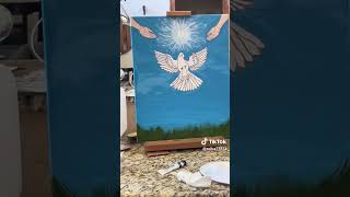 The dove of peace painting hallelujah 🤍🙏🙏🙏 #prayer