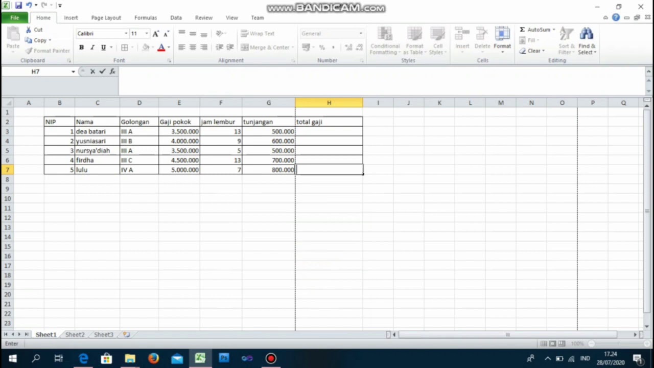 Cara Membuat MS Excel - YouTube