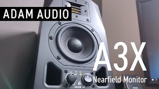 【ADAM AUDIO A3X】デスクトップ ニアフィールドモニタースピーカー レビュー【正確な再生能力】