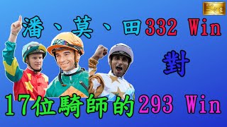 潘、莫、田 332 Win 對 17位騎師的 293 Win【梁定華一言堂】