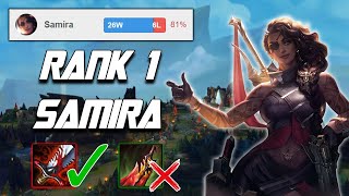 The Rank 1 Samira Shows How To Actually Play Her | 81% Win Rate Korea High Elo Samira Guide