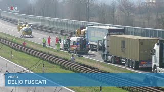 Furgone contro un camion in A22 tra Mantova nord e Mantova sud: muore un uomo