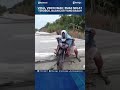 viral video emak emak nekat terobos jalan cor yang masih basah