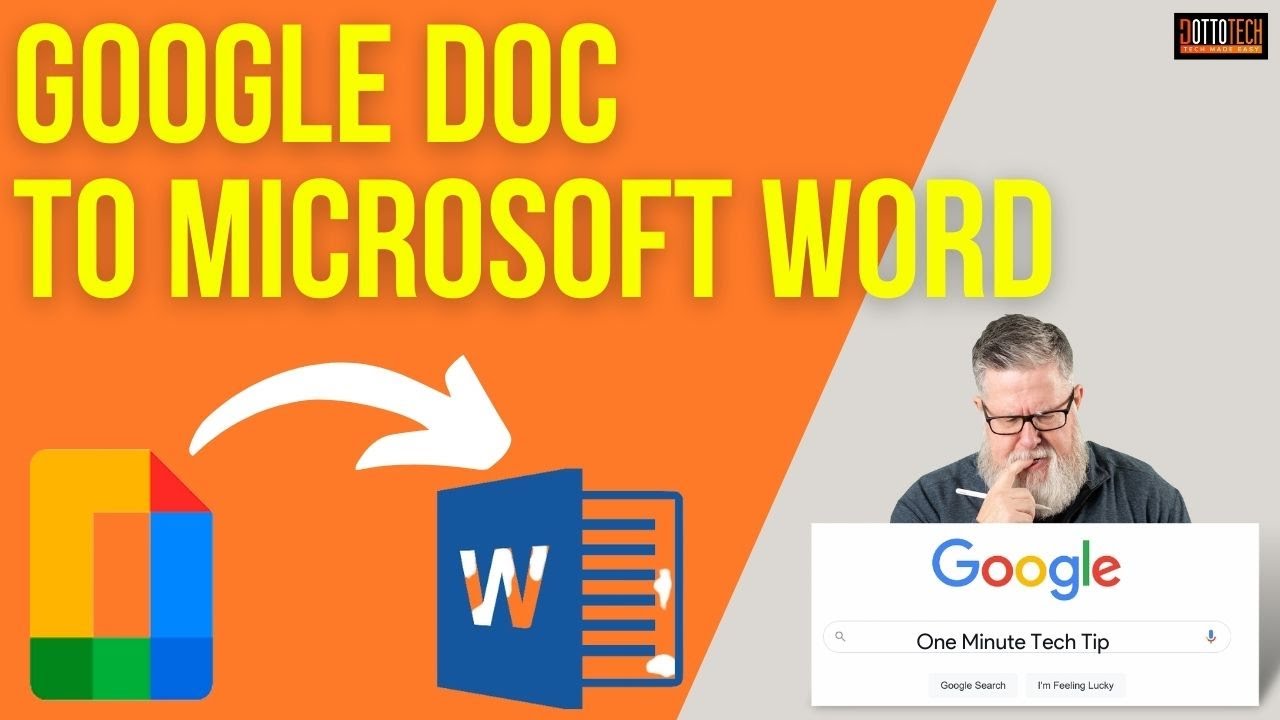 CONVERT - Google Docs To Microsoft Word - YouTube