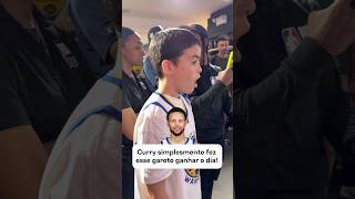 Stephen Curry deixou o garoto de boca aberta 🥰 #shorts