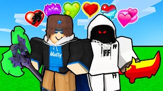 Roblox Bedwars, but there are Custom Hearts!