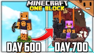 I Spent 700 Days in ONE BLOCK Minecraft… Here's What Happened