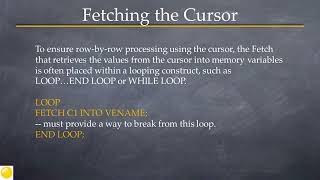 PL23 PLSQL Tutorial Explicit cursors in PL SQL blocks Theory