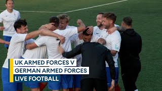 UK Armed Forces v German Bundeswehr LIVE football| Games of Remembrance 2023 | Men’s match