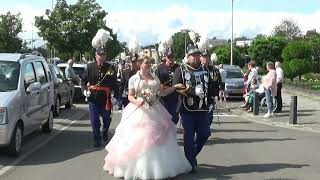 Bondsschuttersfeest Heerlerheide 2023: Optocht van de schutterijen door Heerlerheide.