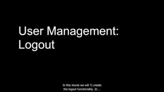 User Management: Logout