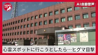 深夜”心霊スポット”に車で行こうとしたら… 道路を横切るヒグマを目撃　北海道旭川市