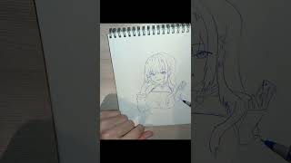 draw anime girl #drawing #howtodrawanime #anime #art #girldrawing #howtodraw #illustration