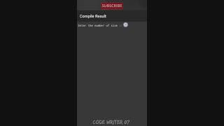 Best C++ pattern program tutorial video || 💯🧠 #youtubeshorts #coding #codewriter07 #programming