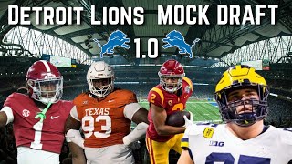Detroit Lions Mock Draft 1.0! Every Pick for the Detroit Lions 2024 NFL Draft!