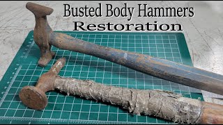 Busted Body Hammers Restored with Horse Saddle Leather, Old Keys \u0026 80 year old Oak from a Church Pew