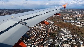 [Onboard] Easyjet Airbus A319 *turbulent* approach + landing ✈ Stuttgart Airport