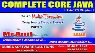 Core Java-Multi-Threading-How to Define a Thread? || Part 3