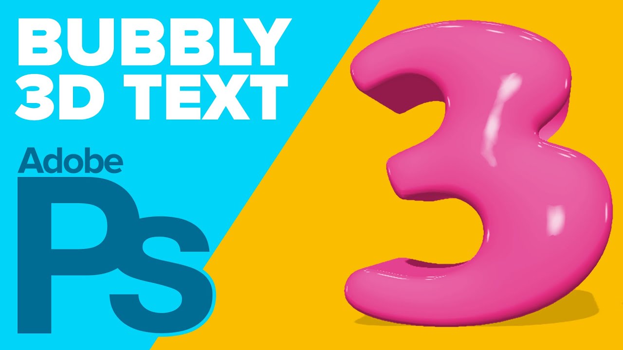 How To Create 3D Bubbly Text In Photoshop CS6 Extended+ - YouTube