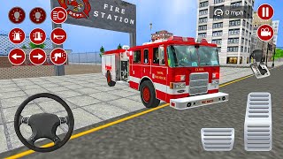 Real Fire Truck Driving Simulator Fire Fighting #11 - Tampa Fire Department Truck - Android Gameplay