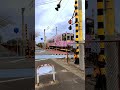 肥薩おれんじ鉄道の鶴田踏切 japanese local line hisatsu orange railway tsuruta level crossing. travel