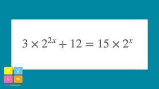 Exponential Equation Hidden Quadratic - How to Solve - Video 2