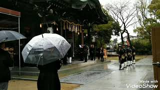 市丸利之助海軍中将慰霊祭☆唐津神社☆皇紀2680年3月28日☆護国神社衛兵隊(博多海軍航空隊儀仗隊)