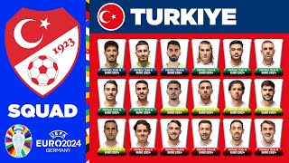 TURKIYE SQUAD EURO 2024 | TURKIYE SQUAD DEPTH EURO 2024 | UEFA EURO 2024 GERMANY