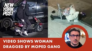 Video: woman dragged along NYC street by migrant moped gang linked to dozens of attacks