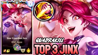 WILD RIFT JINX QUADRAKILL - TOP 3 JINX GAMEPLAY - CHALLENGER RANKED