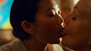 Older White Women Kissing Younger Hot Asian Women | Lesbians Kissing Video