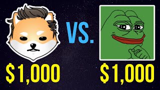 $1,000 Dogelon Mars vs. $1,000 PEPE – Who Wins? | ELON or PEPE?