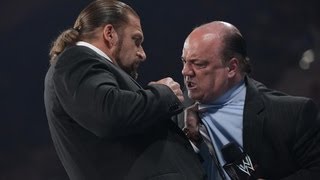 Triple H punches Paul Heyman: Raw, June 18, 2012