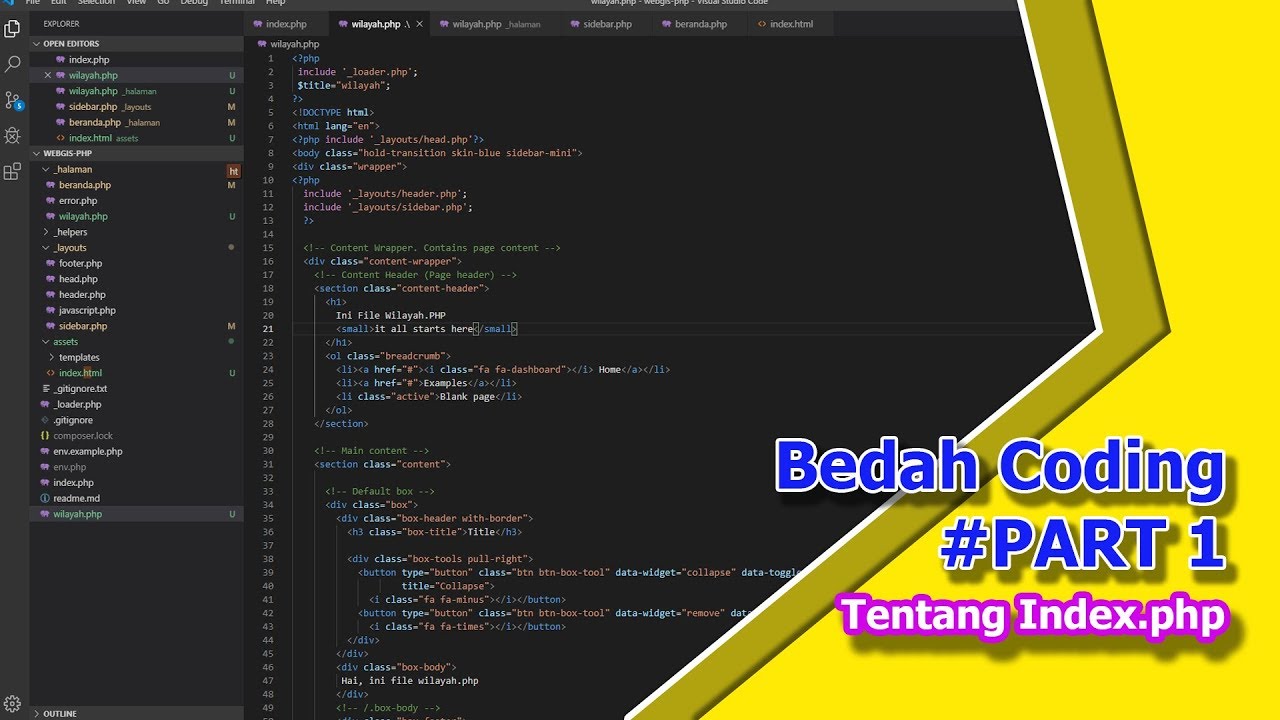 BEDAH CODING #PART 1 - Tentang Index.php’ BEDAH CODING #PART 1 - Tentang Index.php