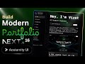 Build a Modern Developer Portfolio Website Using Next.js 16 | Dashboard UI, Animations & EmailJS
