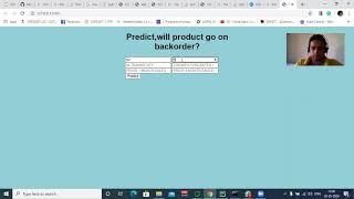 Machine learning user interface to predict backorder of product