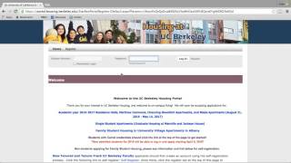 UC Berkeley Housing: Graduate Student & Post-Doc Self Registration Tutorial